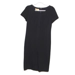 NEW Talbots Black Knit Sheath Dress  Size 4 Short sleeve